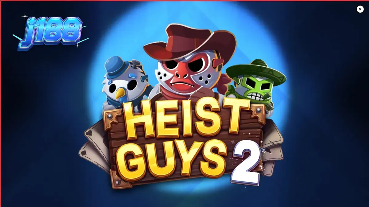 Tampilan visual slot Heist Guys 2 dengan tema Wild West yang penuh warna