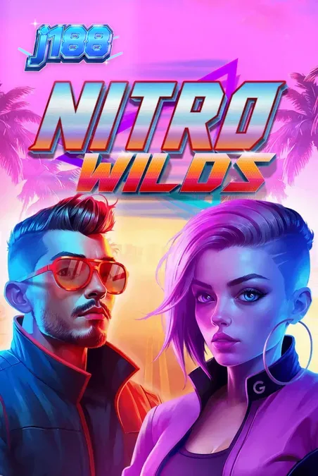 Tampilan visual neon retro pada slot Nitro Wilds